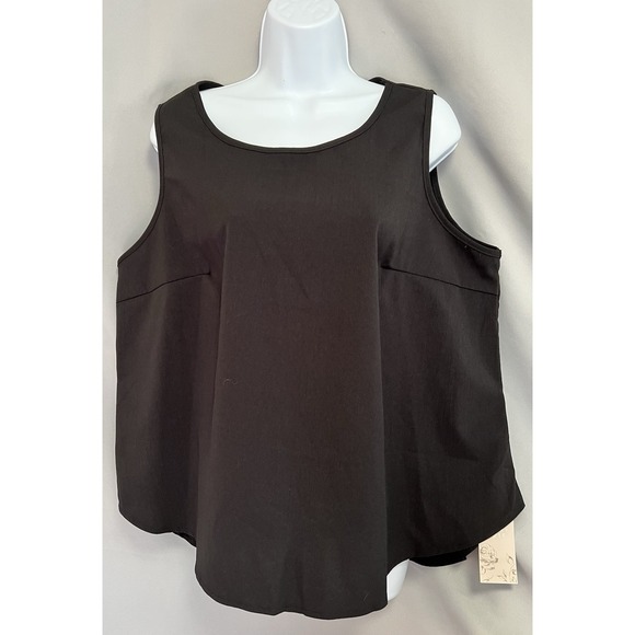 Emery‎ Rose Black Top Tank Blouse Sz 1XL Women's NWT - Picture 1 of 10